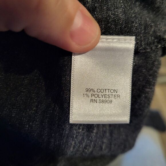 ROWM Henley Buttoned Crew Neck Tee Shirt Charcoal Grey Men's Size Medium - Picture 7 of 7